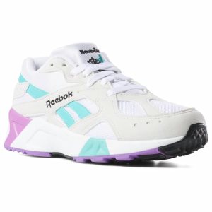 Adidasy Męskie Reebok Aztrek Szare/Turkusowe PL 28FUNOL